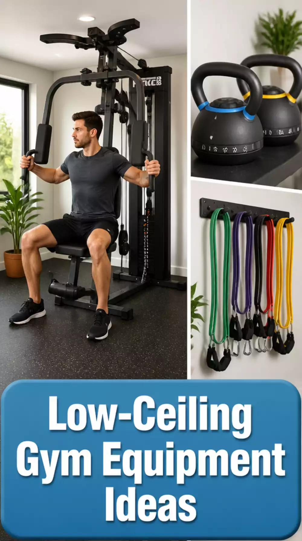 Home Gym Low-Ceiling Equipment List That Avoids Overhead Press and High Pull Movements