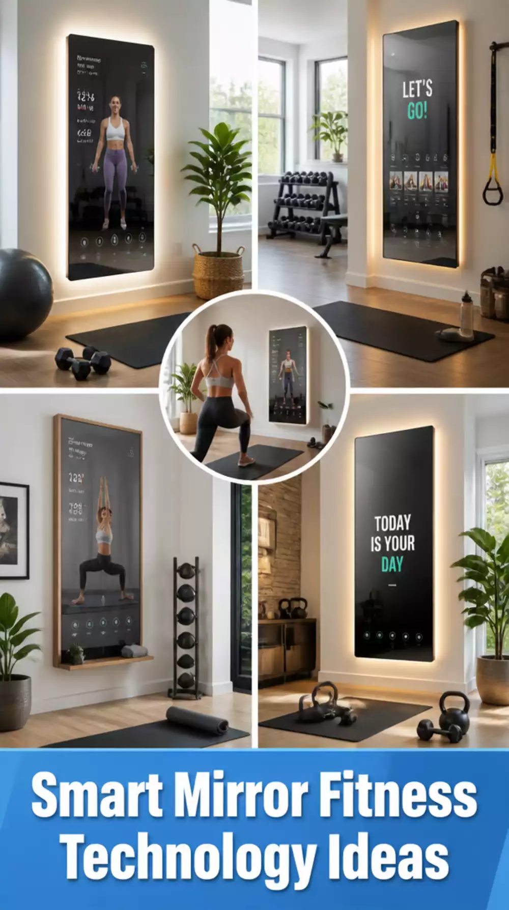 Home Gym Smart Mirror Technology Trend That Combines Workout Streaming with Form Feedback