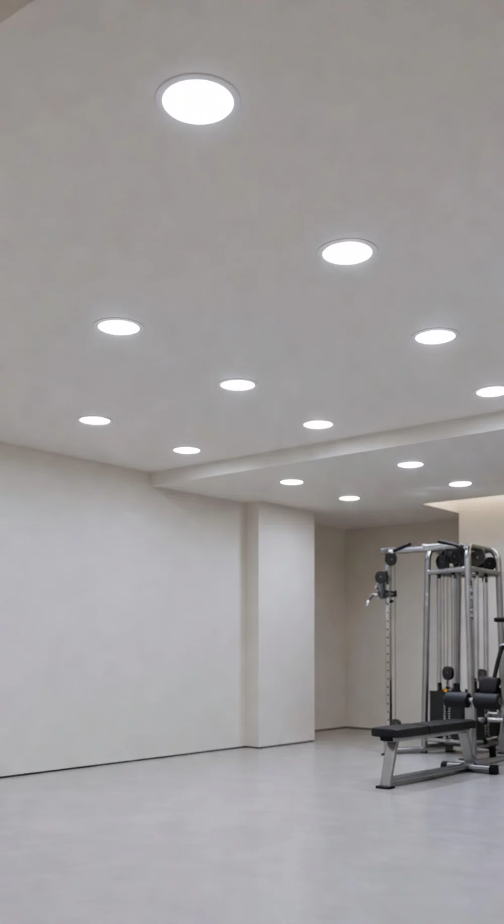 Recessed Ceiling Lights That Give a Modern Home Gym a Professional Finish