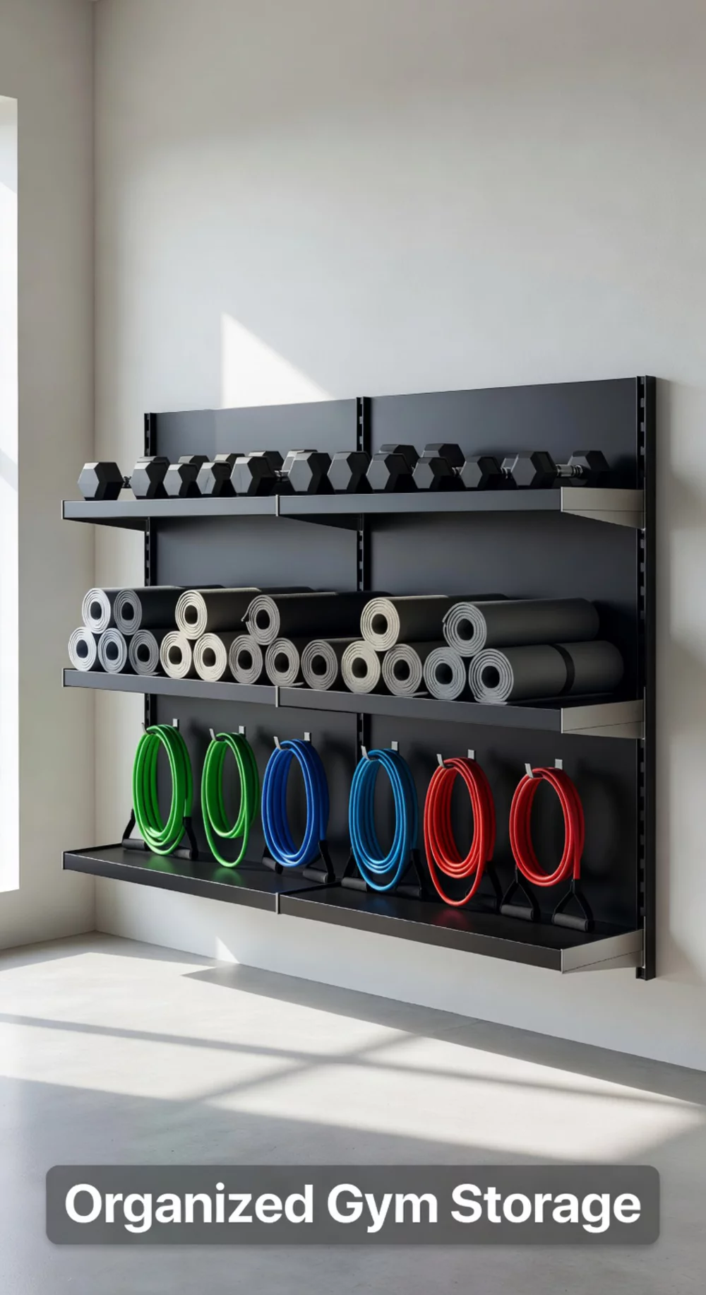 Home Gym Storage Shelf That Keeps Equipment Organized and Reachable