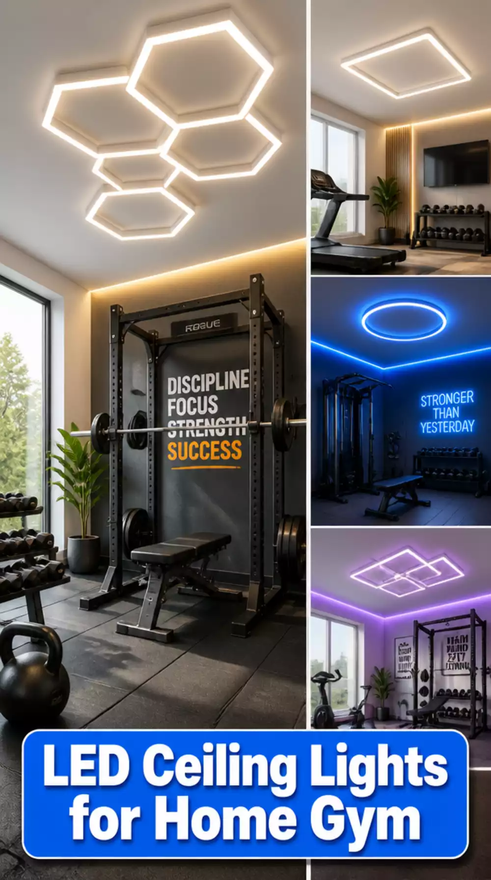 Home Gym LED Ceiling Lighting That Changes the Entire Workout Mood