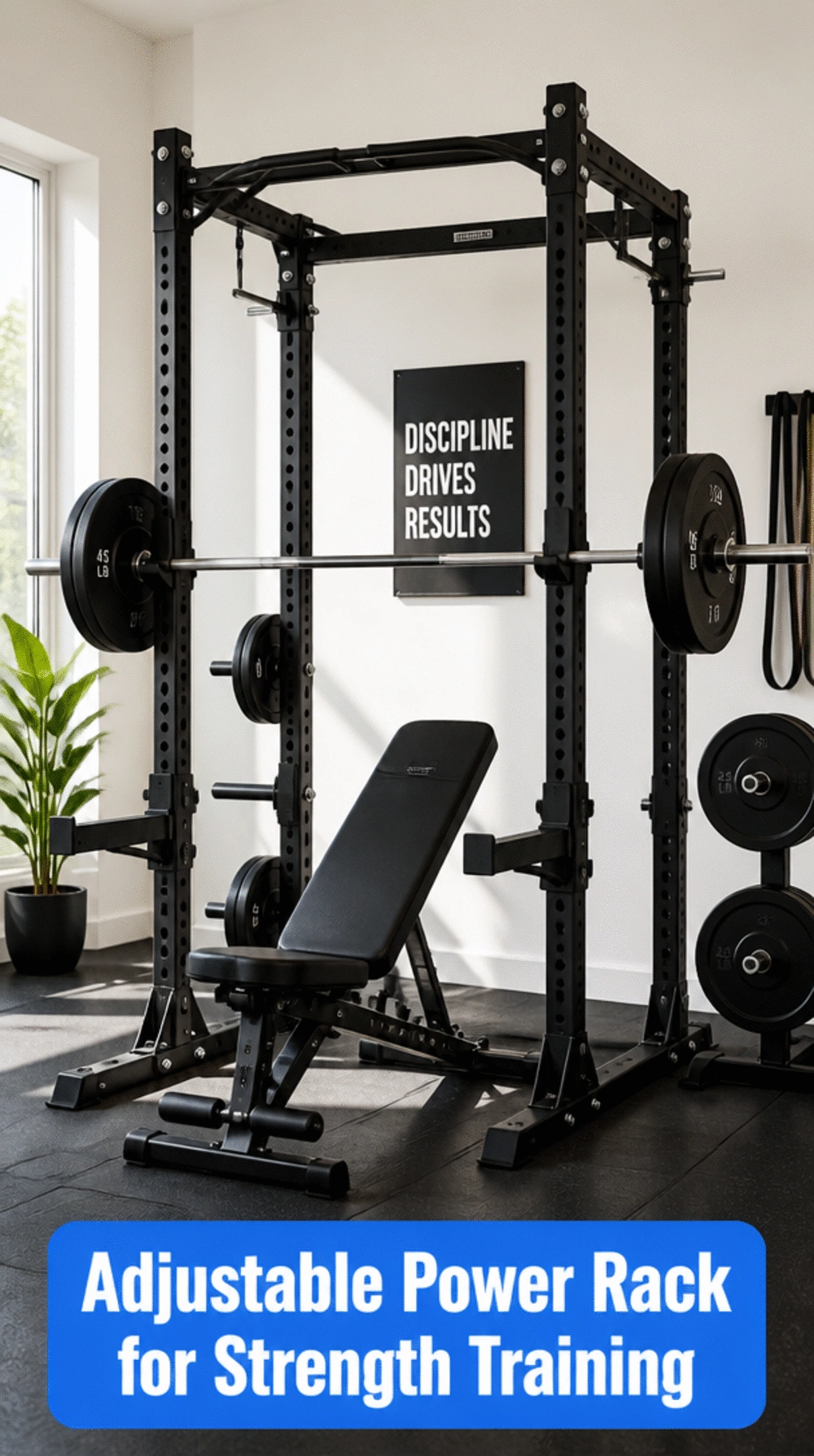 Home Gym Adjustable Power Rack That Grows with Your Strength Training Goals