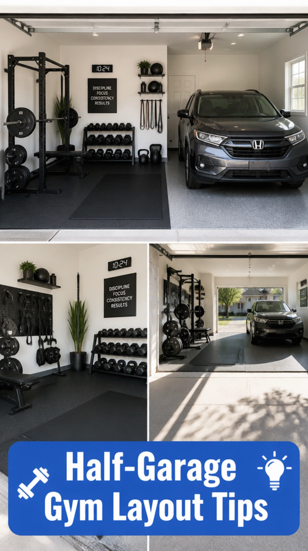 The Half-Garage Layout Trick That Leaves Room for a Car and a Full Gym