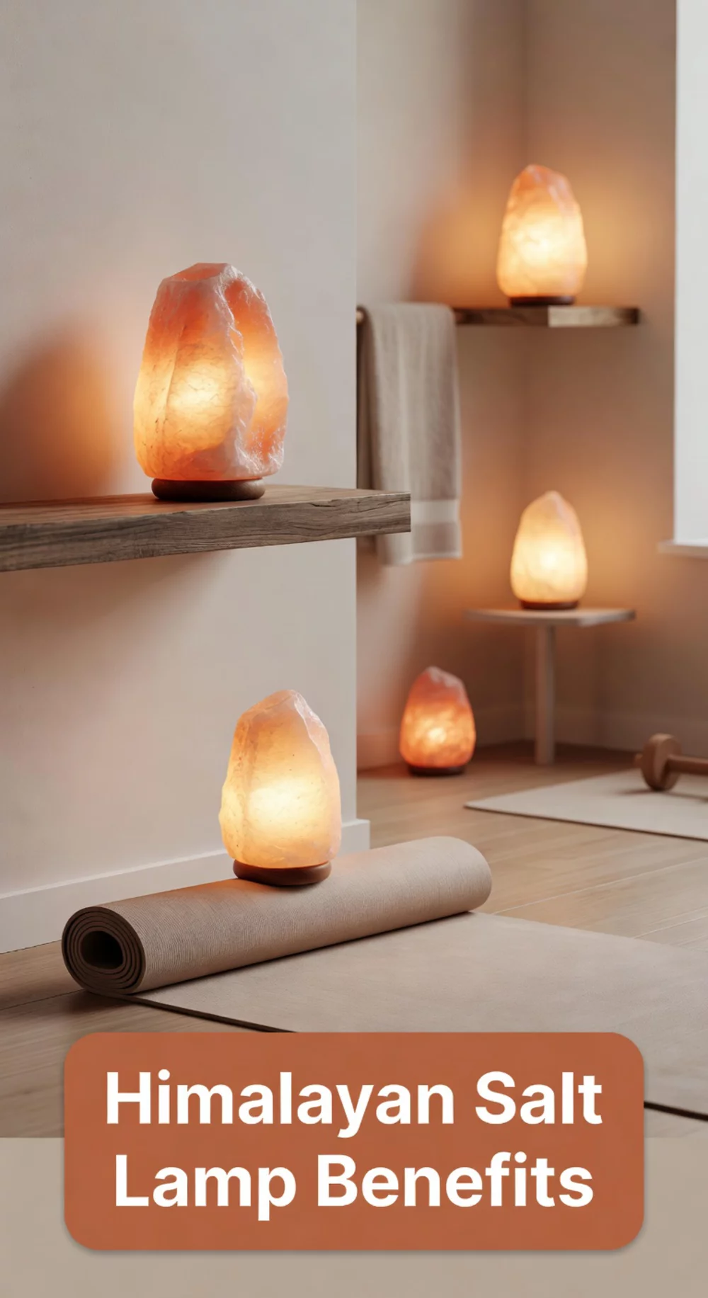 Home Gym Himalayan Salt Lamp That Shifts the Room Atmosphere from Training to Rest