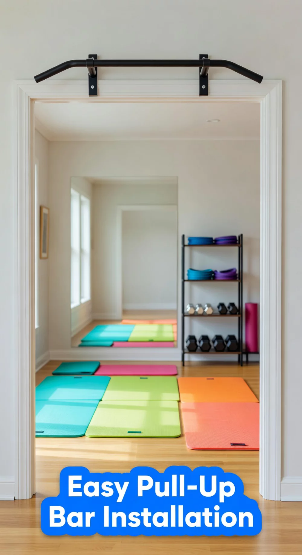 Home Gym Doorframe Pull-Up Bar That Installs in Seconds Without Drilling