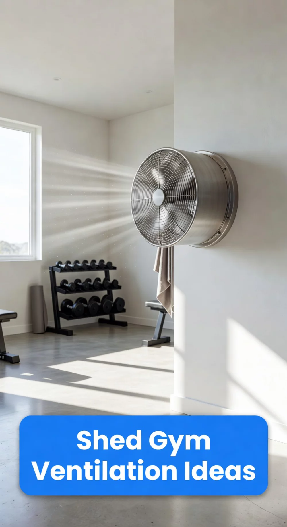 Shed Home Gym Ventilation Fan That Stops a Closed Outbuilding from Overheating