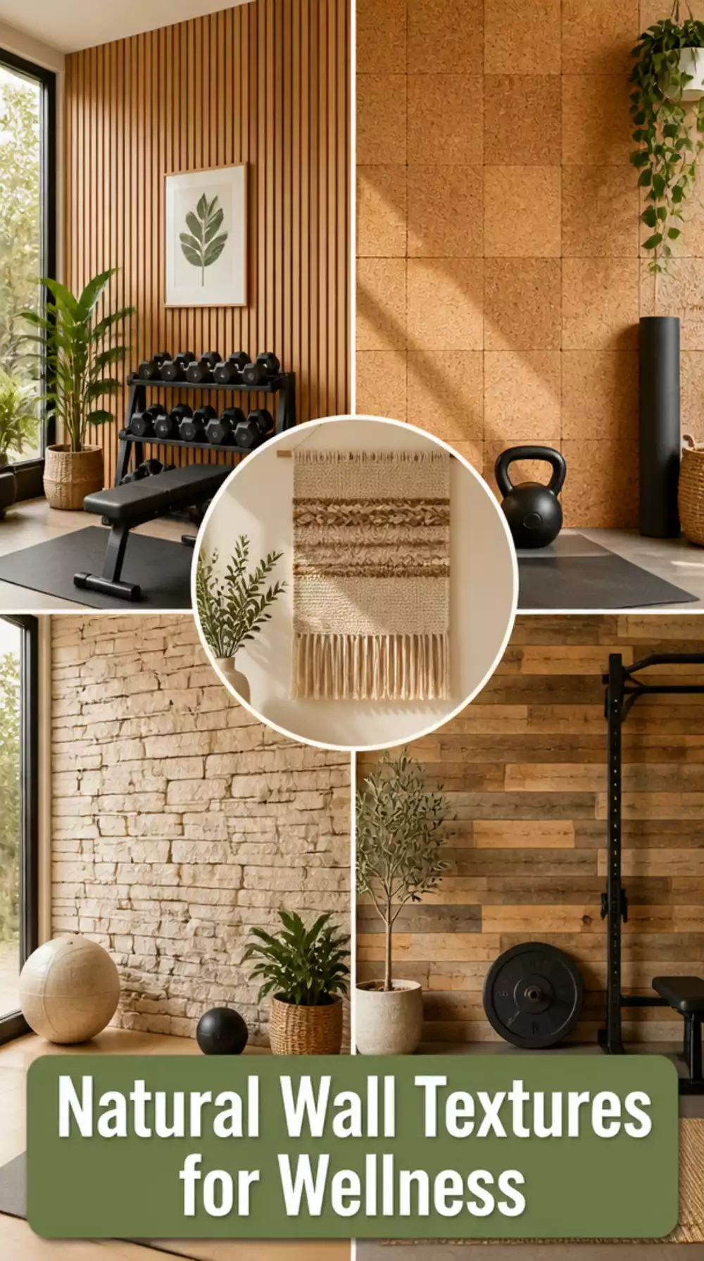 Why Natural Wall Textures Make a Home Gym Feel Like a Wellness Retreat