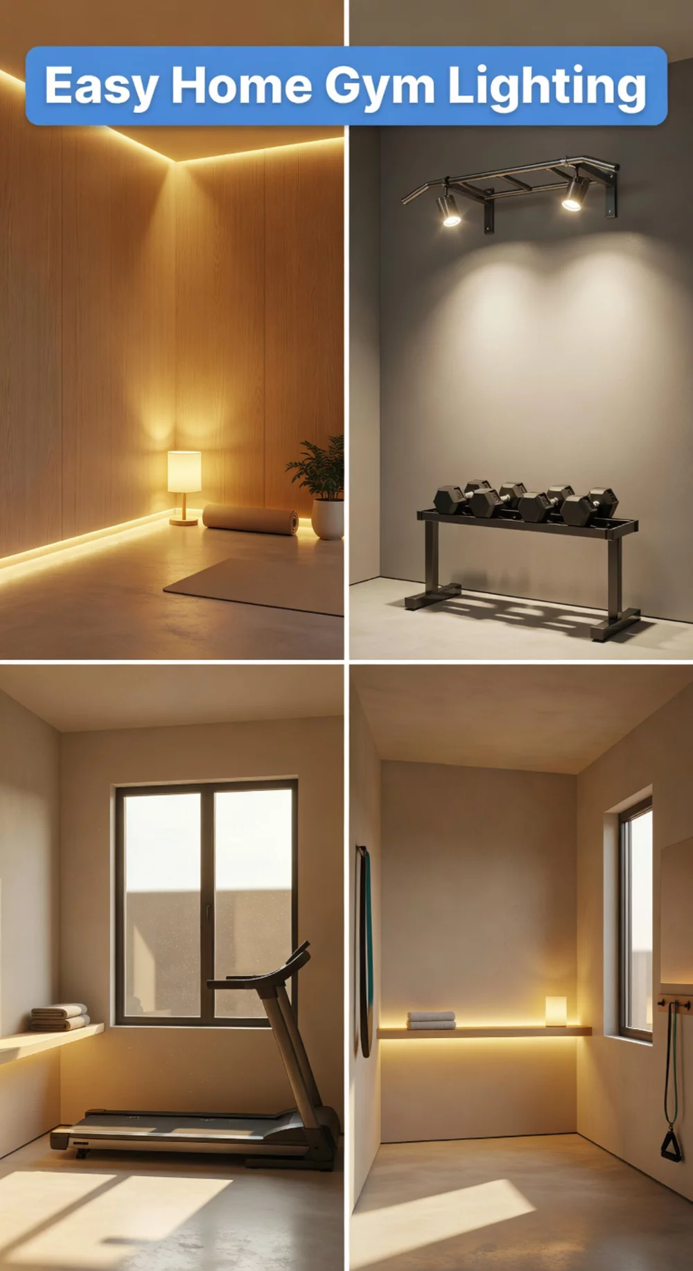 The Lighting Setup That Makes a Tiny Home Gym Feel Twice as Big
